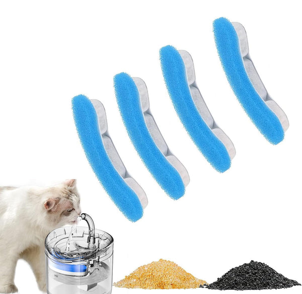 Kit com 4 Substituição Do Filtro Fonte Para Gatos Compatível com bebedouro de fonte de água para animais de estimação