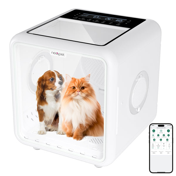 Caixa de Secagem Automática para Gatos, APP Controle Inteligente de Temperatura,72L