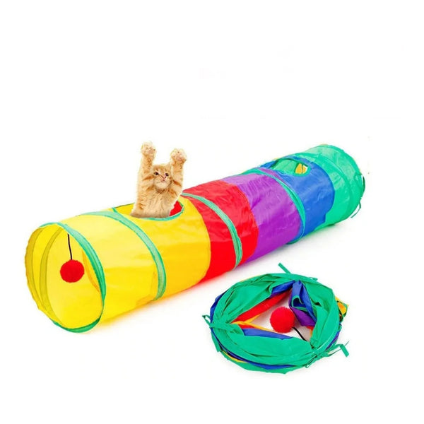 Túnel para gatos, Túnel para gatos de animais de estimação Túnel de brinquedo dobrável para gatos